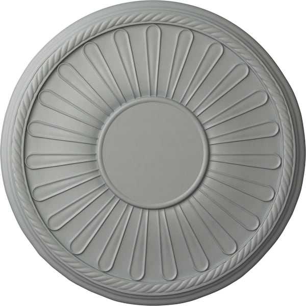 Ekena Millwork Leandros Ceiling Medallion (Fits Canopies up to 6 3/8"), 19 7/8"OD x 1 1/4"P, Primed White CM22LN - main